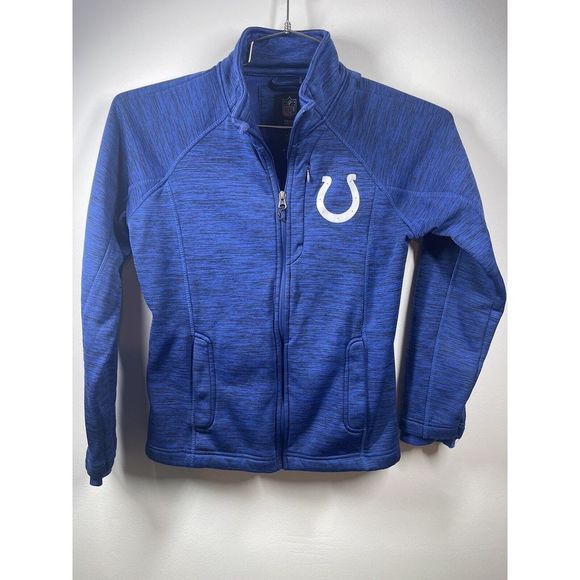 Indianapolis Colts Women’s Full Zip Jacket Fleece Lined Pocket For Earbuds Med. - Picture 1 of 6